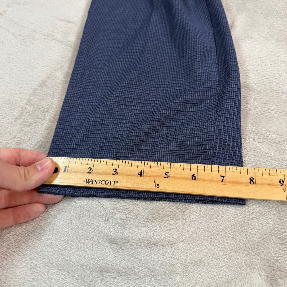 Lauren Ralph Lauren Mens 34x32 Blue Check Dress Pants Stretch Trousers Casual - Picture 12 of 13
